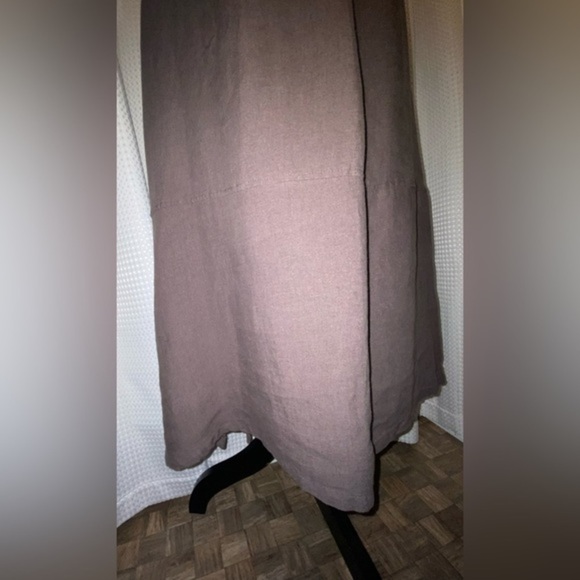 Women’s Asian brand 100%‎ Linen brown elastic waist maxi skirt size small - Picture 4 of 16